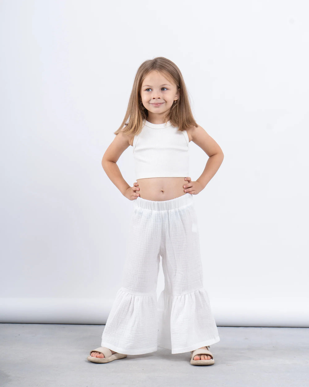 Ruffled Wide-Leg Pants - Venti