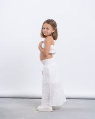 Broderie Extra Wide-Leg Pants