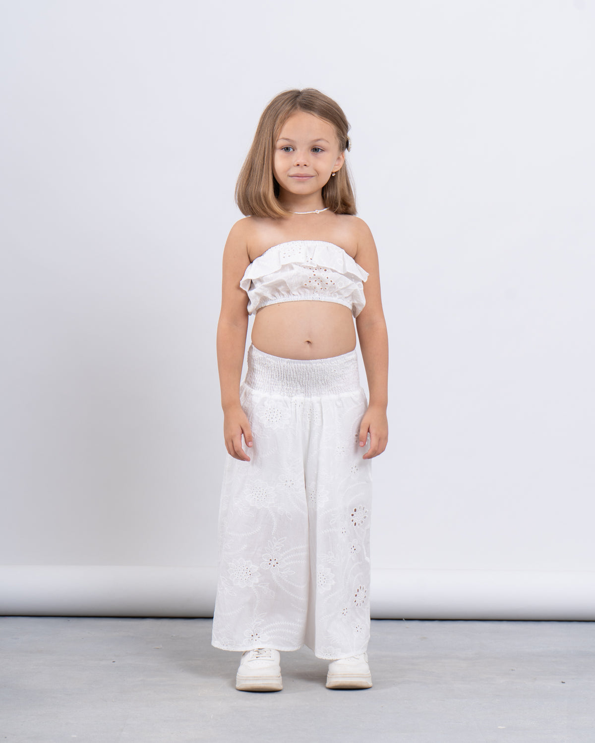 Broderie Extra Wide-Leg Pants