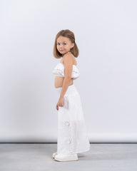 Broderie Extra Wide-Leg Pants