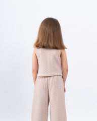 Crushed Textured Tie-Front Vest