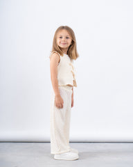 Crushed Textured Tie-Front Vest