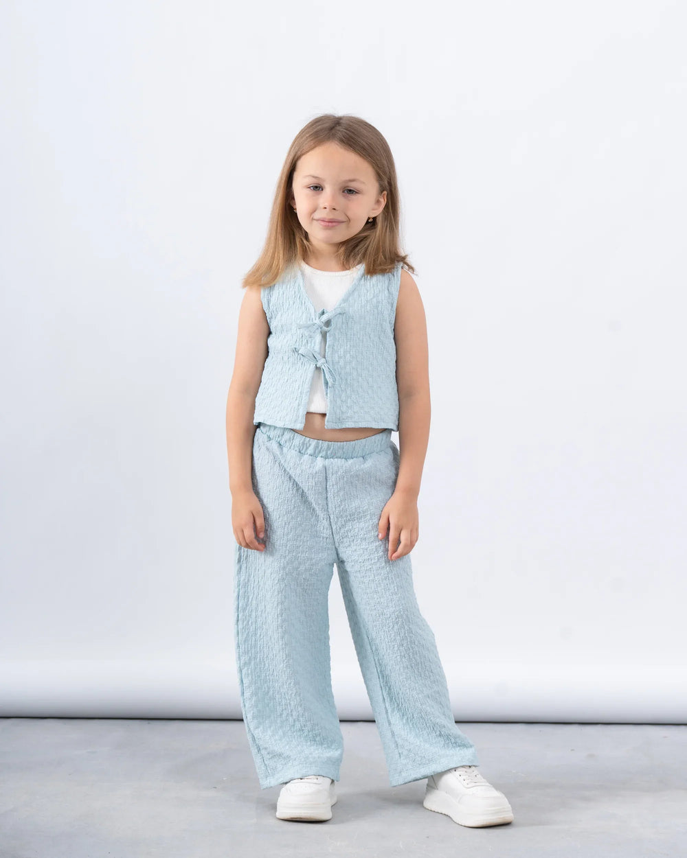 Crushed Textured Tie-Front Vest - Venti