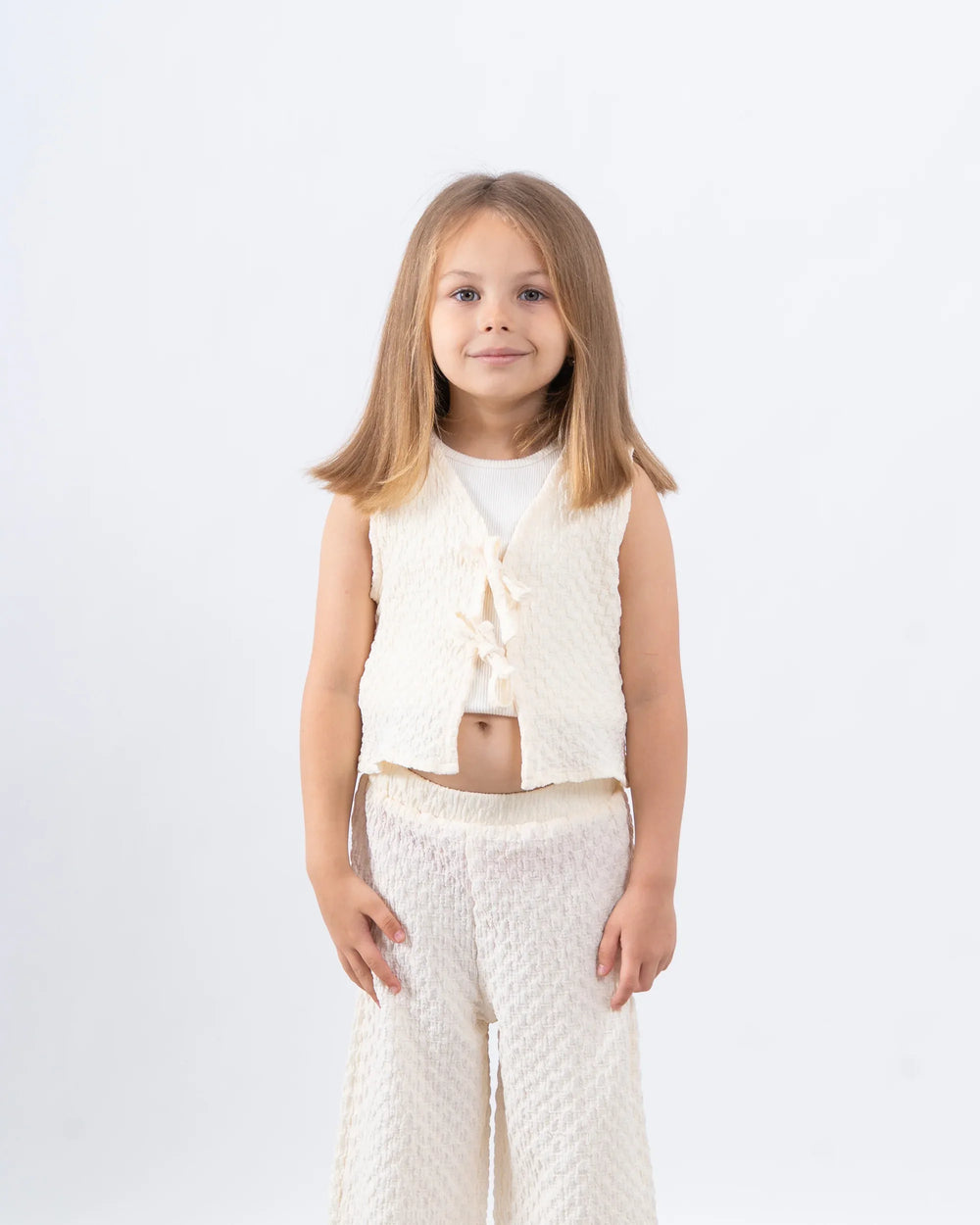 Crushed Textured Wide-Leg Pants  - Venti