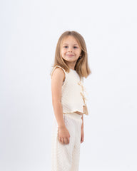 Crushed Textured Tie-Front Vest