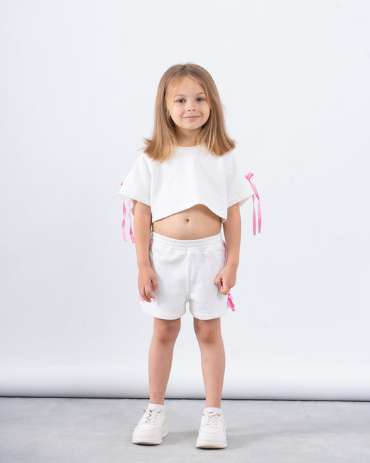 Ribbon-Detail Sporty Shorts