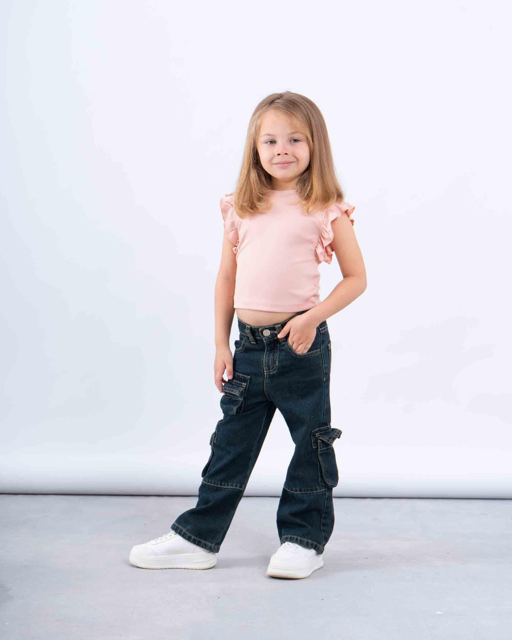 Ruffle Sleeve Ribbed Top - Venti