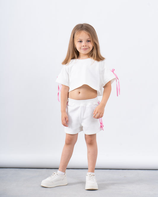 Ribbon-Detail Sporty Shorts