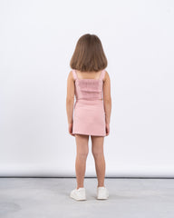Girl knot ribbon crop top