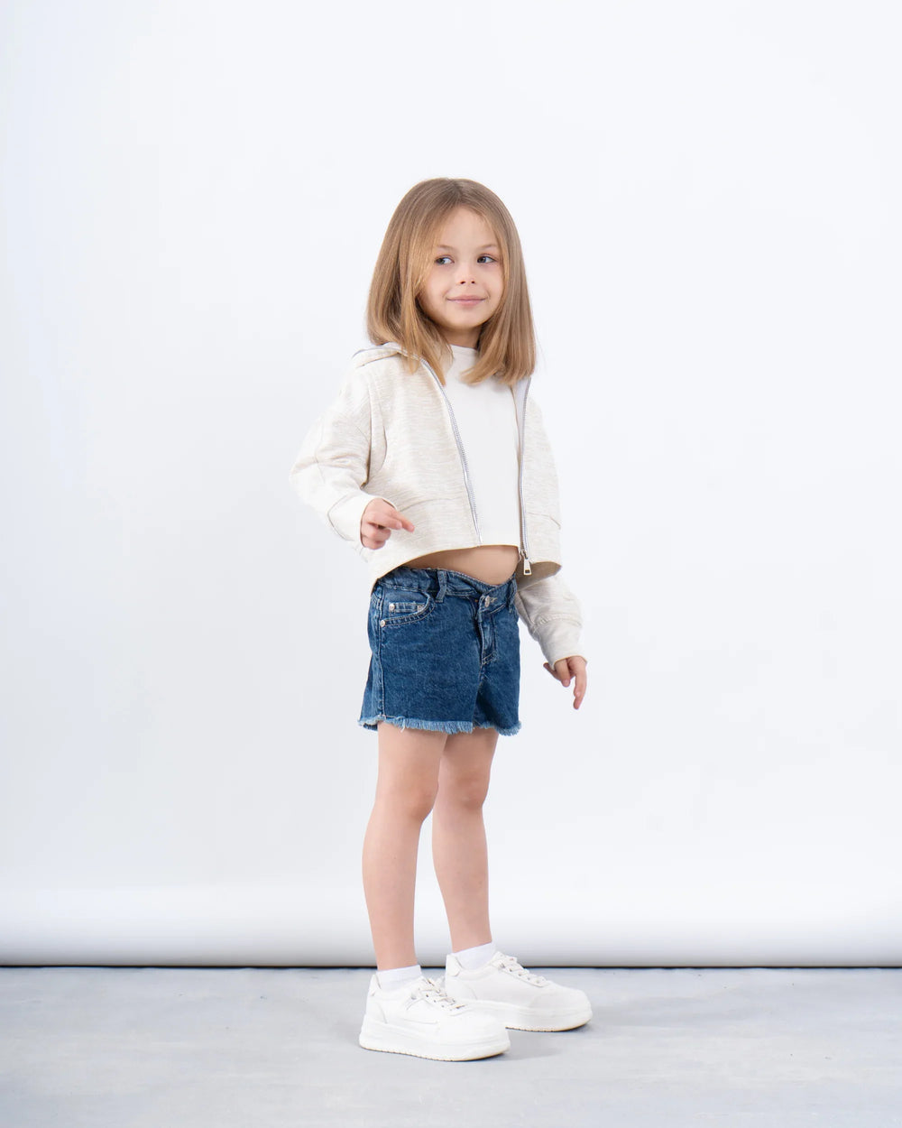 Zip-Up Glitter Hoodie - Venti