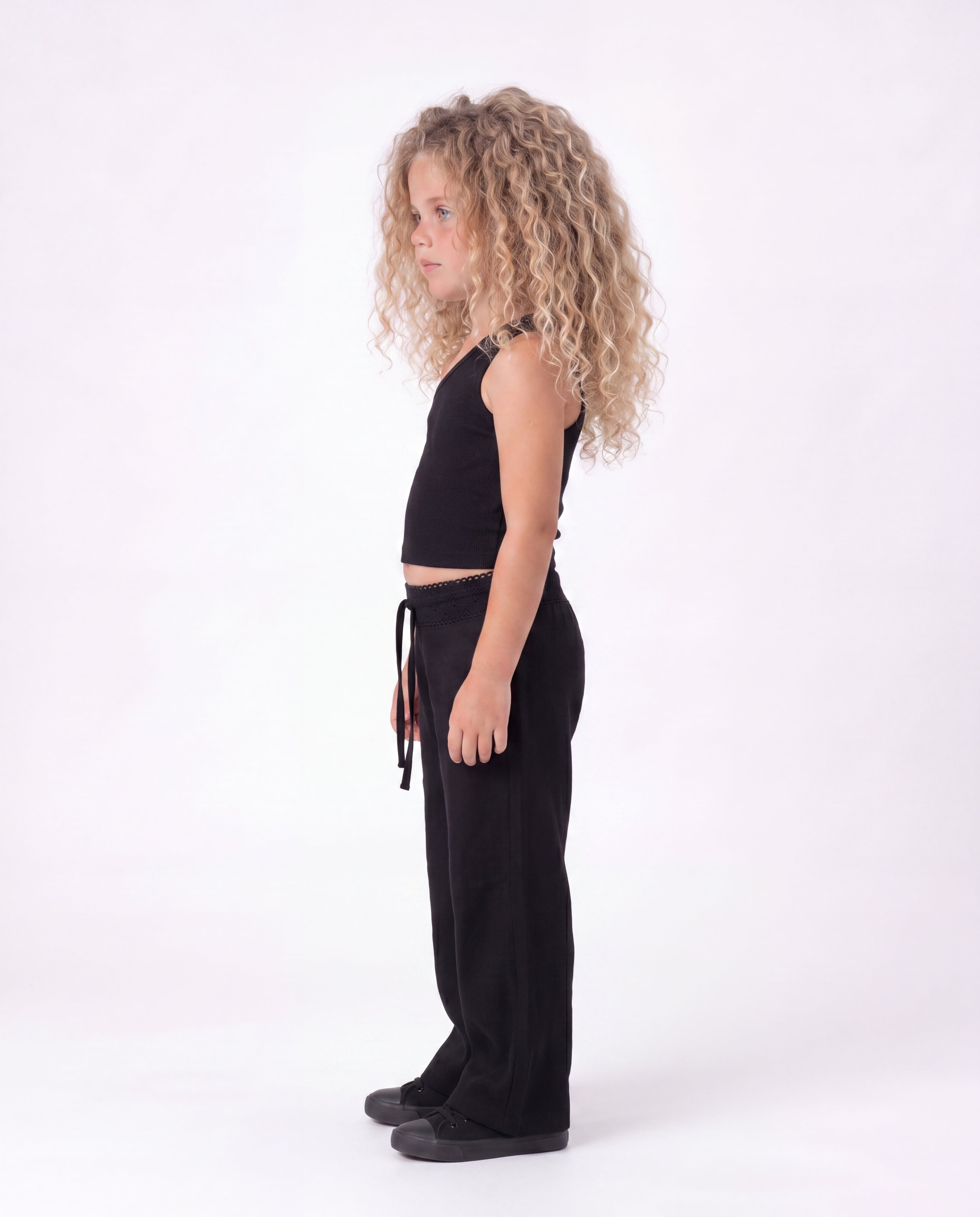 Open Work Linen Pants