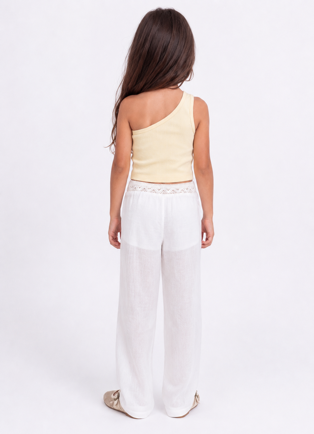Open Work Linen Pants