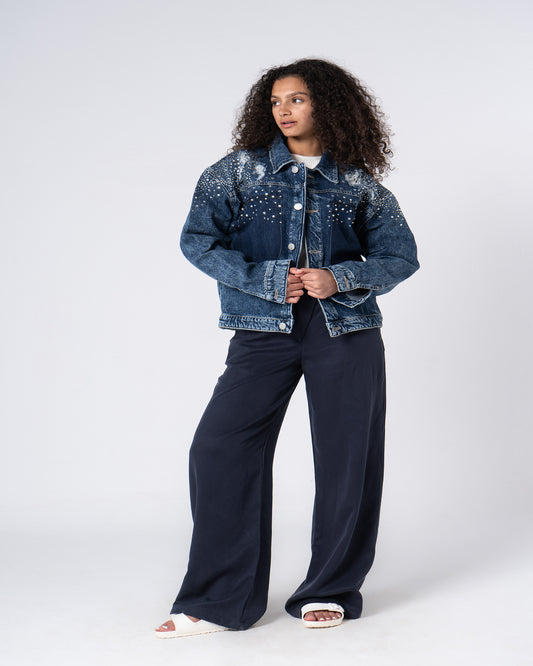 Rhinestone Denim Jacket