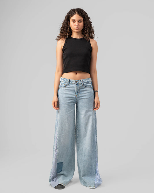 Denim Stripes Pants