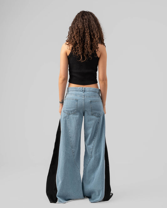 Denim Contrast Pants