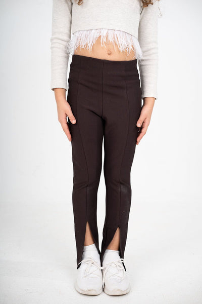 GIRL LEGGING WITH SLIT BROWN 438908 from Venti