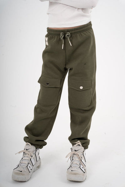 Girl Sweatpants With Multi Pocke 438452 Khaki from venti